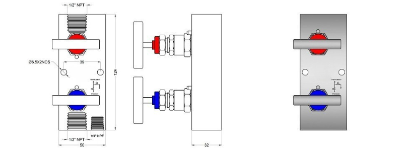 Pipe Gauge 90° Syphon Main View